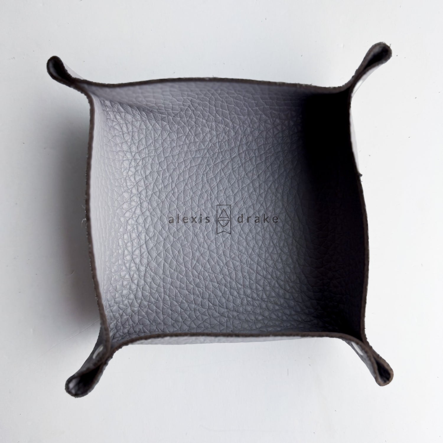 Home Collection | Leather Trays | Gray Pebble