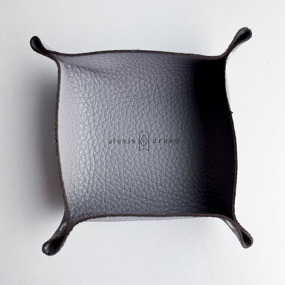 Home Collection | Leather Trays | Gray Pebble