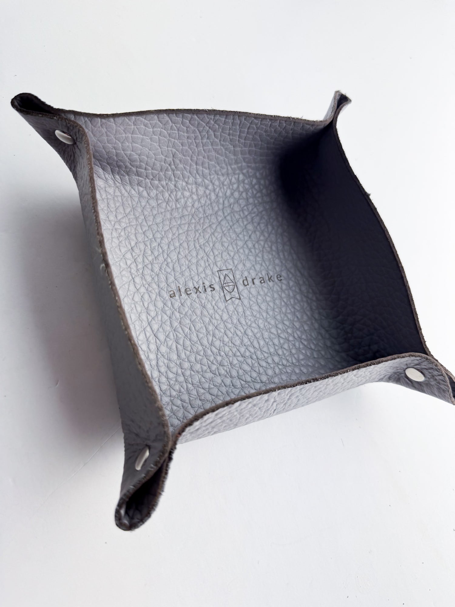 Home Collection | Leather Trays | Gray Pebble