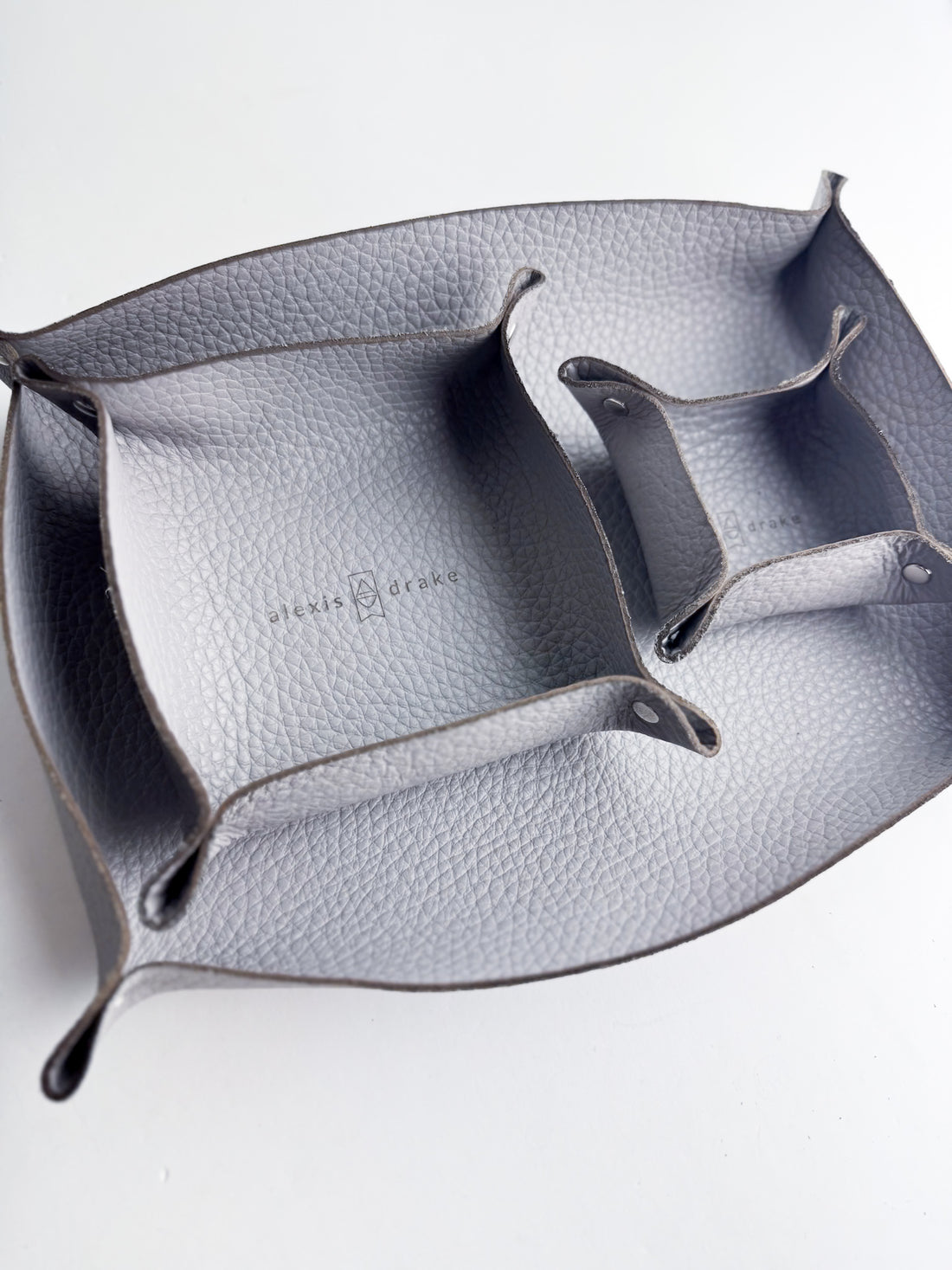 Home Collection | Leather Trays | Gray Pebble