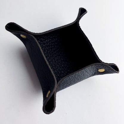 Home Collection | Leather Trays | Black Pebble
