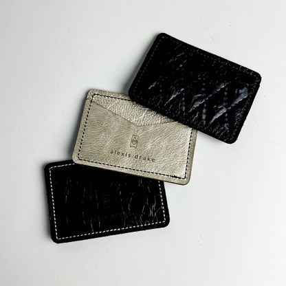 Holiday Collection | Card Holder | Obsidian + Diamond