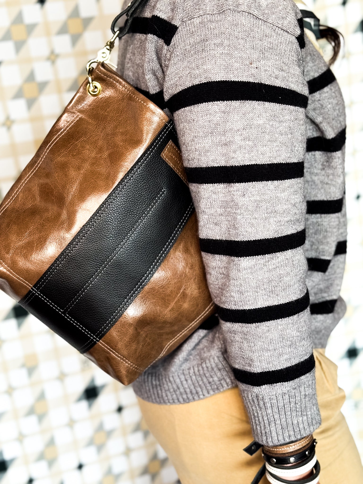 Blank Canvas Collection | Tivoli Shoulder Tote | Clay + Ink Pebble