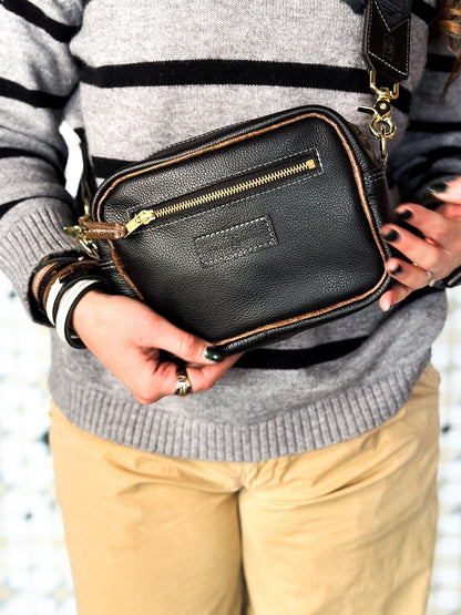 Blank Canvas Collection | Maeve Crossbody | Pebble Ink + Clay