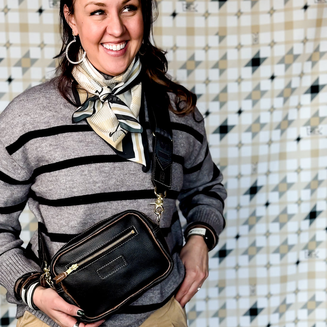 Blank Canvas Collection | Maeve Crossbody | Pebble Ink + Clay