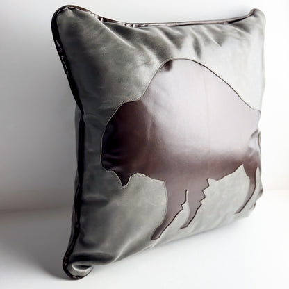 Home Collection | Square Pillow | Bison | Gray + Rocky