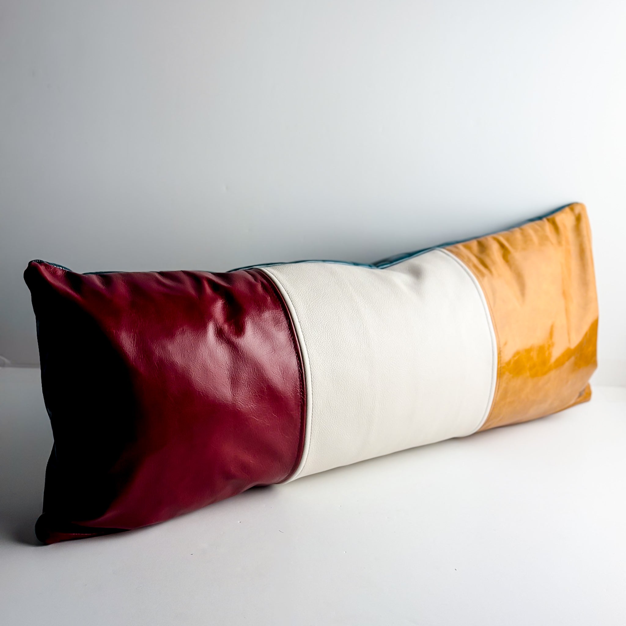 Home Collection | Large Lumbar Pillow | Butter + Ruby + Turquoise