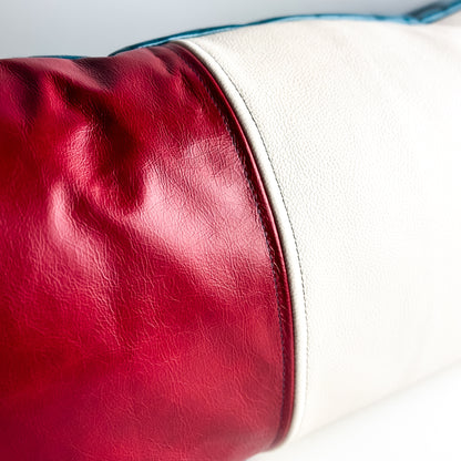 Home Collection | Large Lumbar Pillow | Butter + Ruby + Turquoise