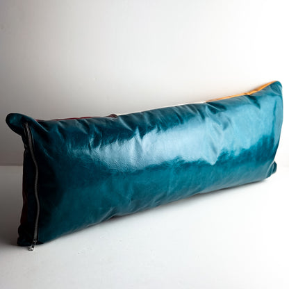 Home Collection | Large Lumbar Pillow | Butter + Ruby + Turquoise