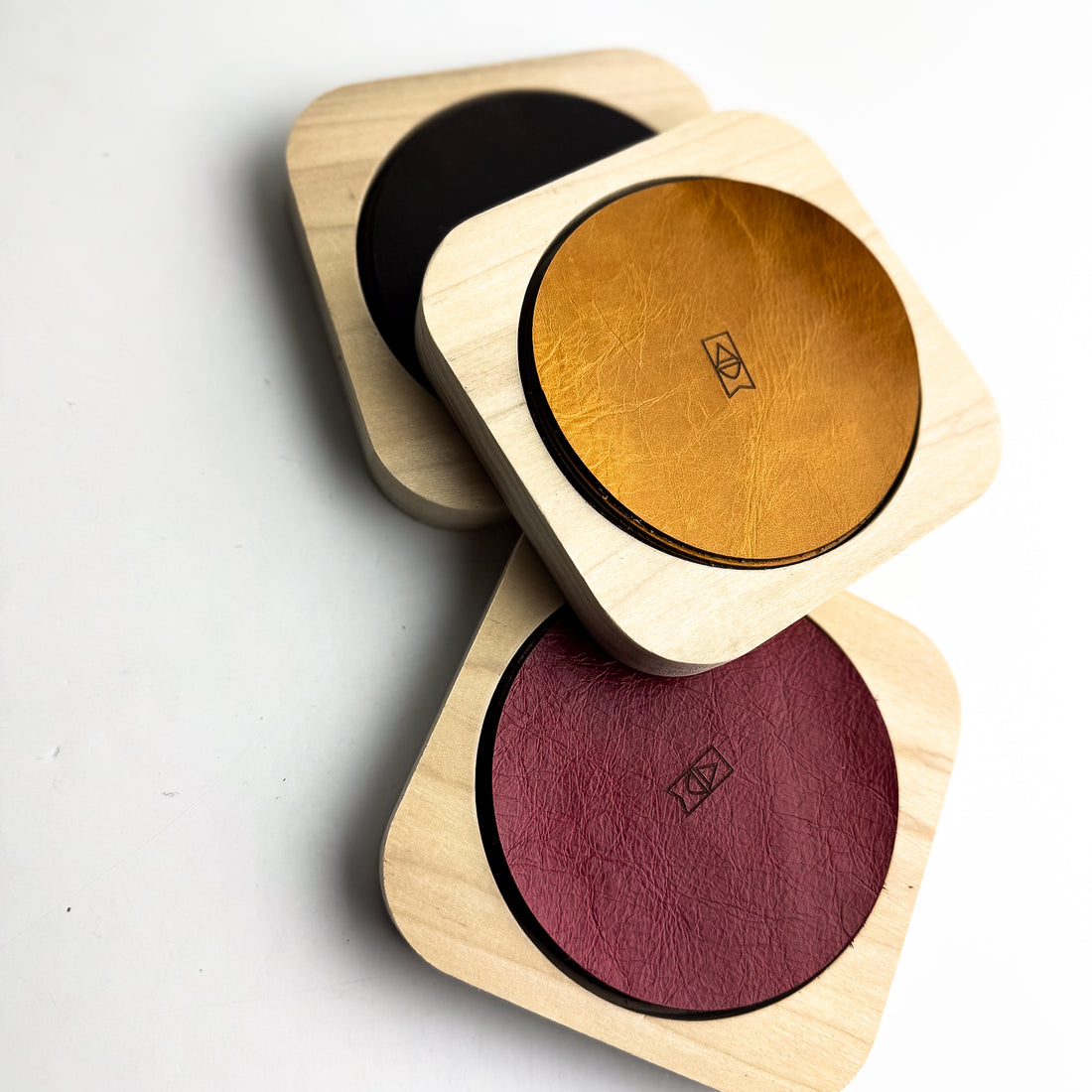 Home Collection | Leather Coasters | Various Colors