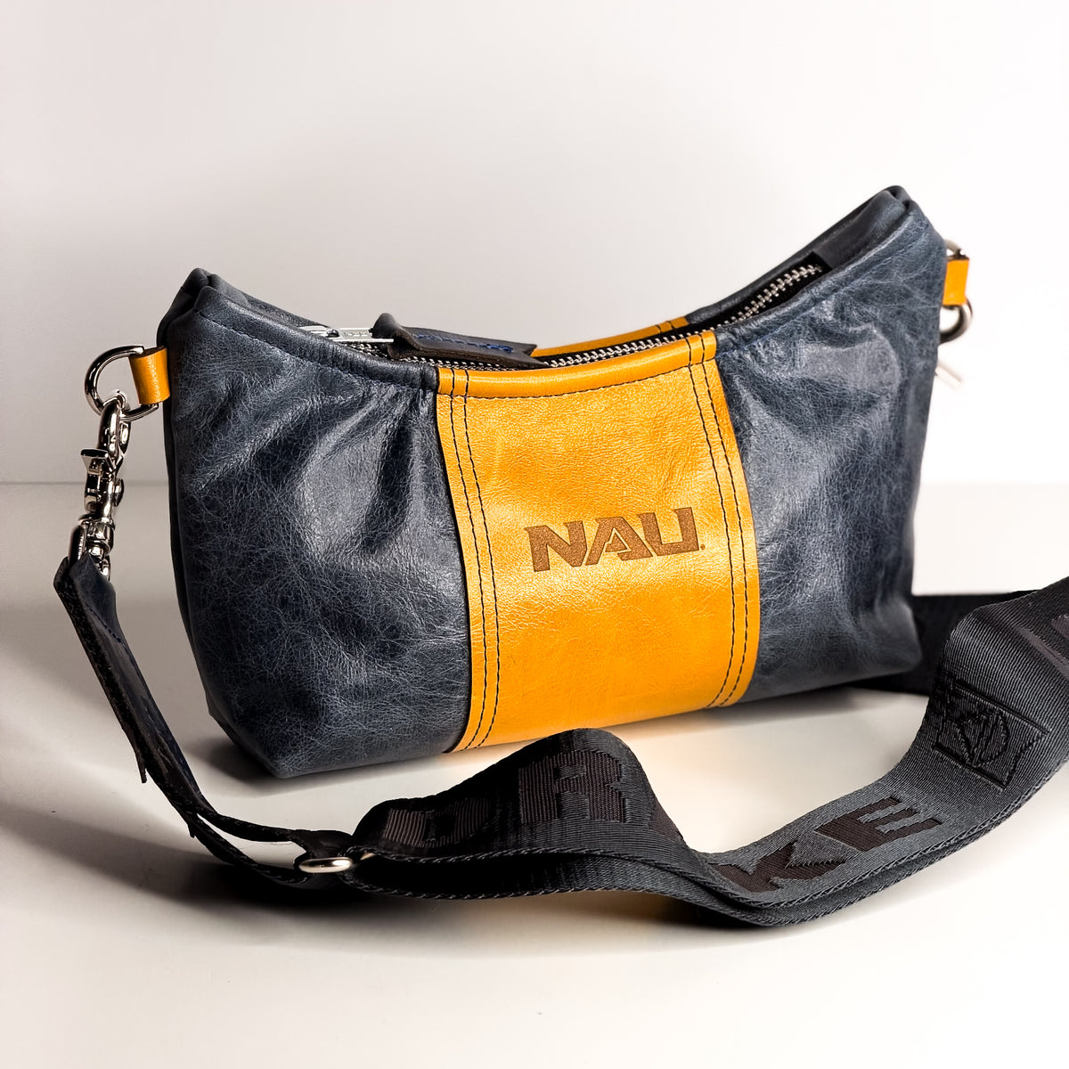 Northern Arizona University Collection | Penelope Crossbody | Navy + Mustard