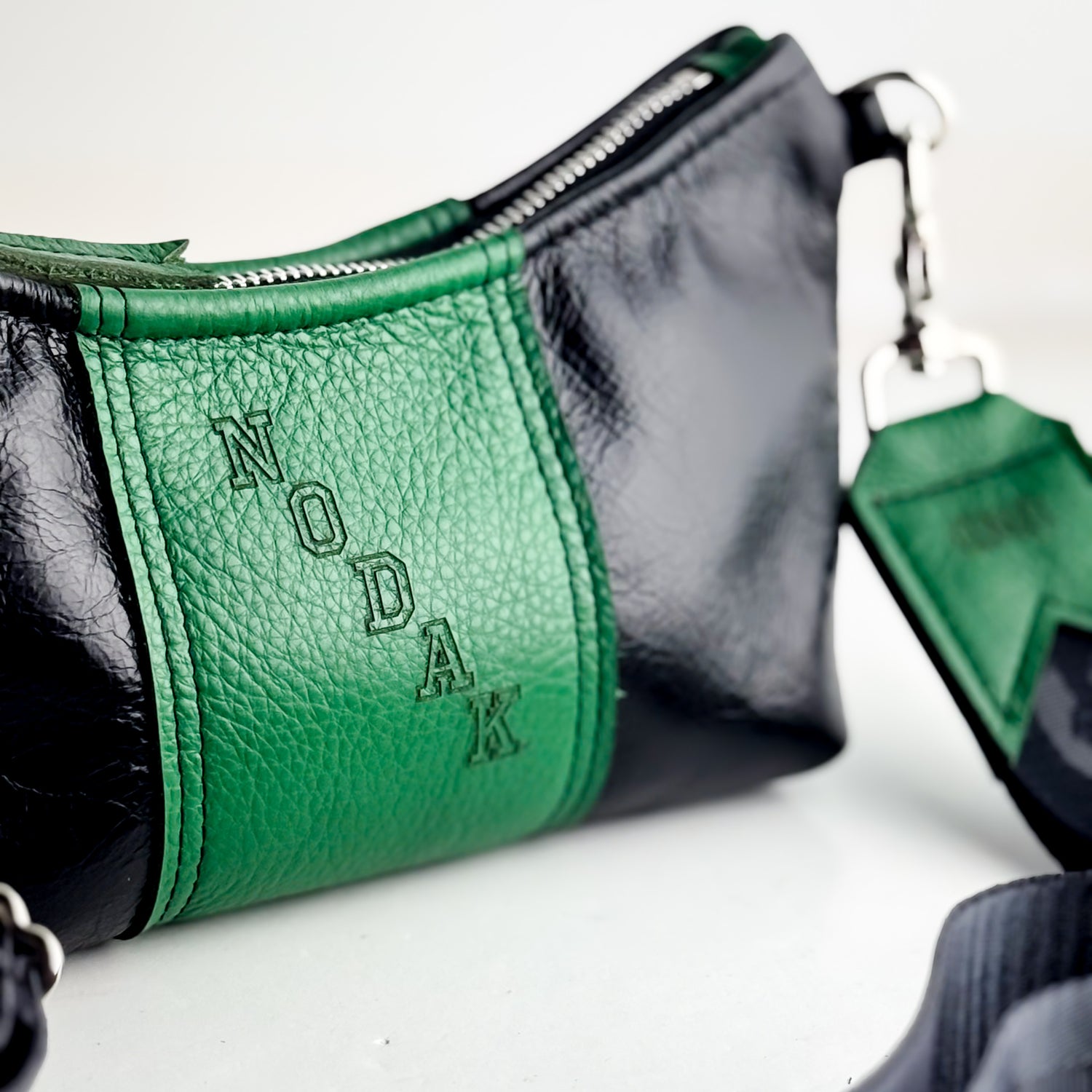 University of North Dakota | Penelope Crossbody | Black + Kelly Green