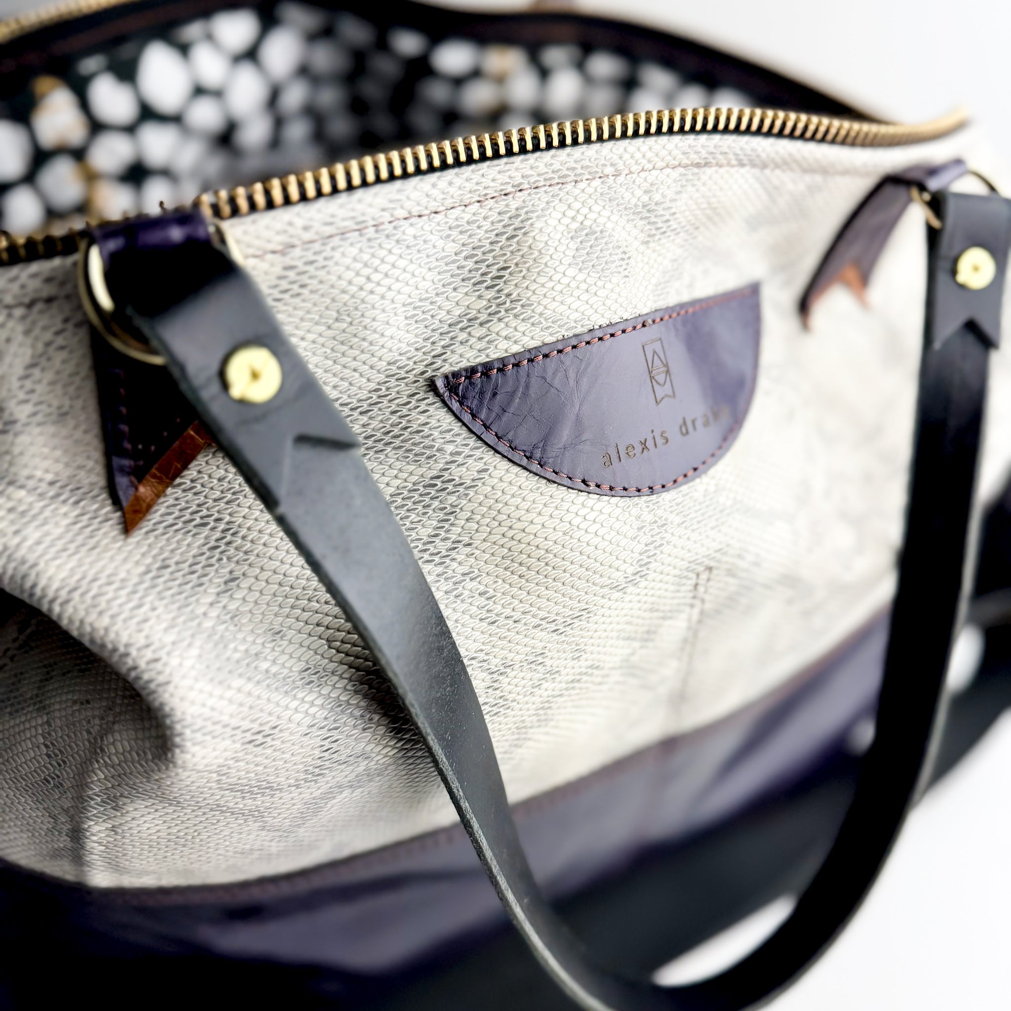 Western Woods Collection | Roundabout Weekender Tote | Winter Python + Elderberry