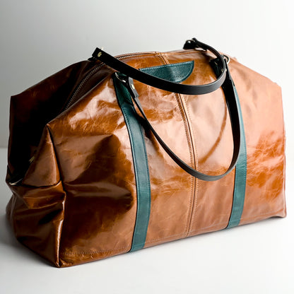 Western Woods Collection | Jackson Travel Duffel | Bourbon + Teal Spruce