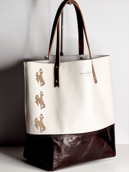Steamboat Collection | Market Tote | White Pebble + Rocky