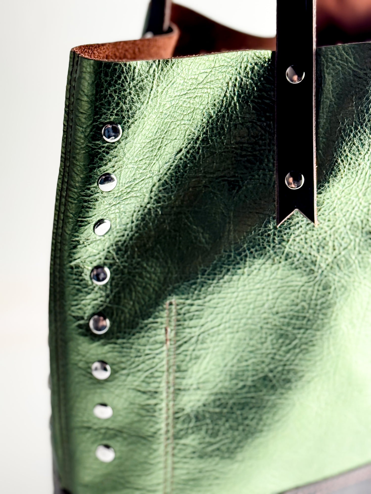 Midnight in Paris Collection | Market Tote | Emerald + Chocolate Truffle