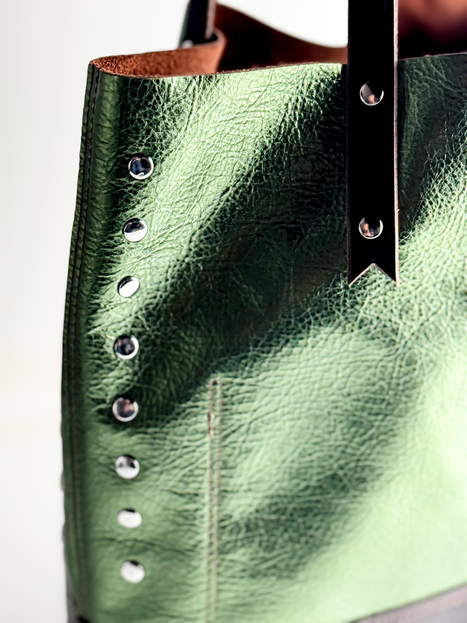 Midnight in Paris Collection | Market Tote | Emerald + Chocolate Truffle