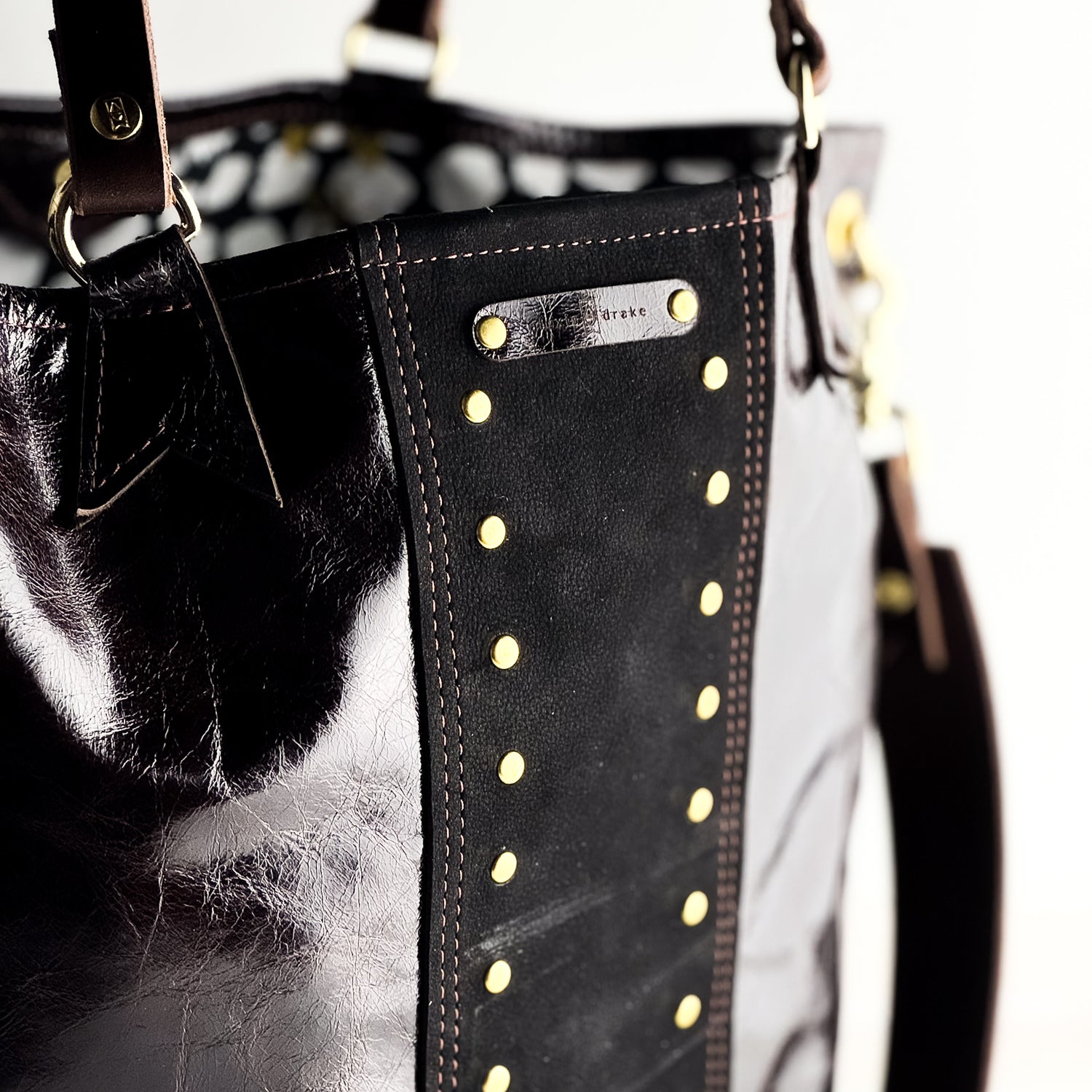 Midnight in Paris Collection | Lexington Shoulder Tote | Chocolate Truffle + Noir Suede