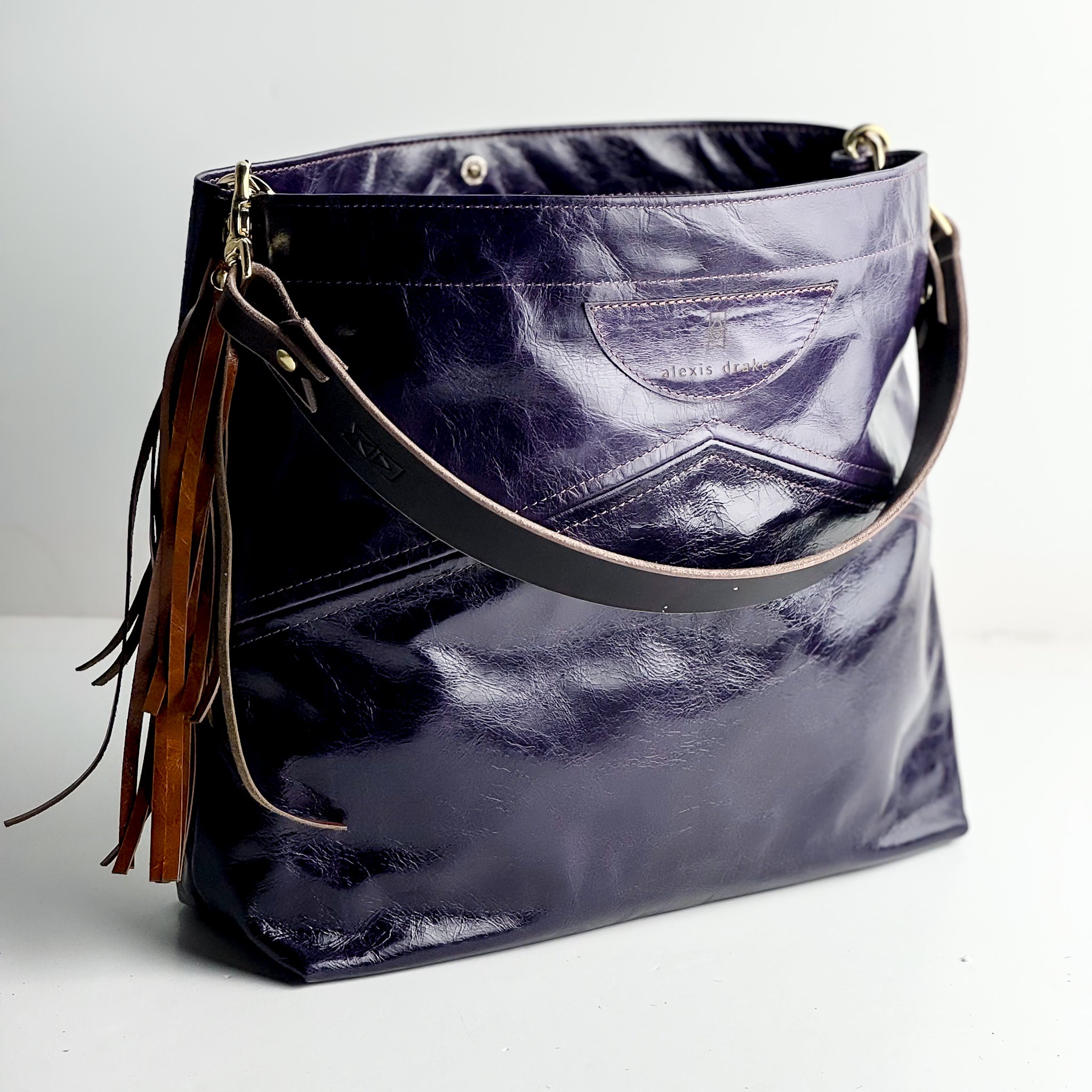 Western Woods Collection | Eleanor Shoulder Tote | Elderberry