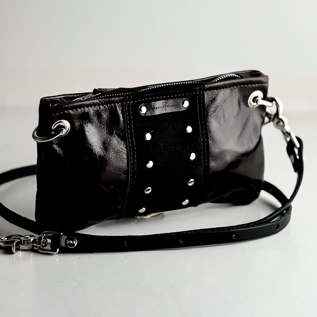 Midnight in Paris Collection | Belt Bag Clutch + Crossbody | Chocolate Truffle + Noir Suede