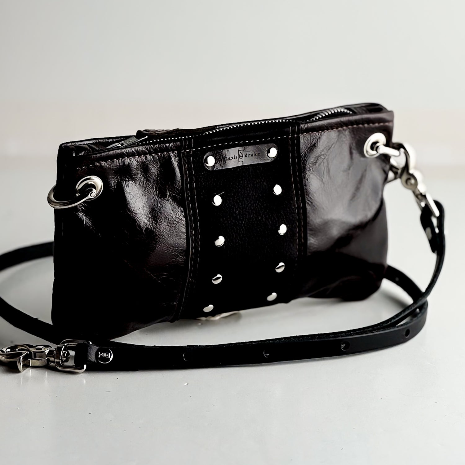 Midnight in Paris Collection | Belt Bag Clutch + Crossbody | Chocolate Truffle + Noir Suede