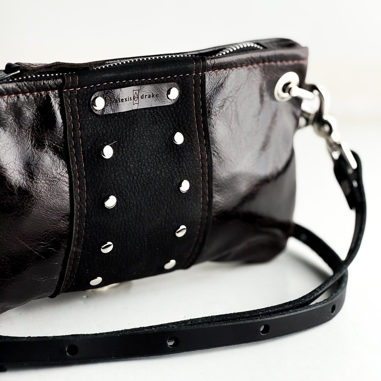 Midnight in Paris Collection | Belt Bag Clutch + Crossbody | Chocolate Truffle + Noir Suede