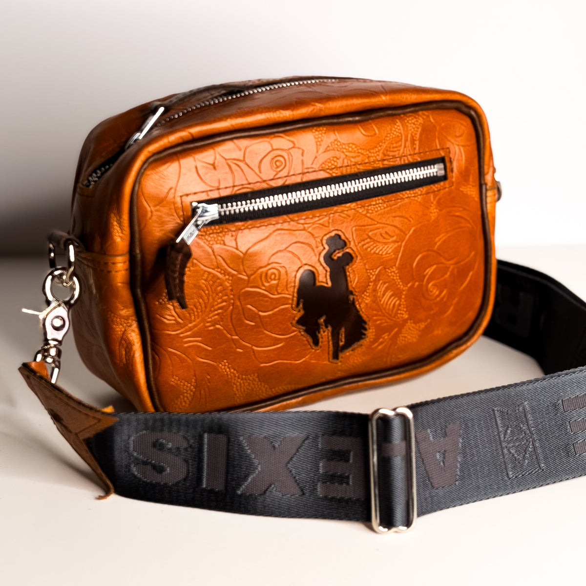 Steamboat Collection | Maeve Crossbody | Gold Embossed