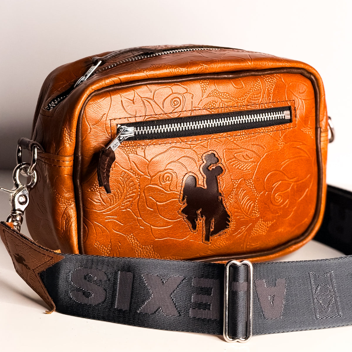 Steamboat Collection | Maeve Crossbody | Gold Embossed