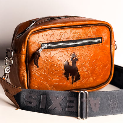 Steamboat Collection | Maeve Crossbody | Gold Embossed