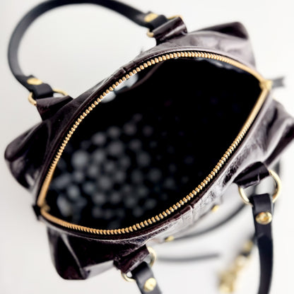 Midnight in Paris Collection | Dolly Satchel + Crossbody | Chocolate Truffle