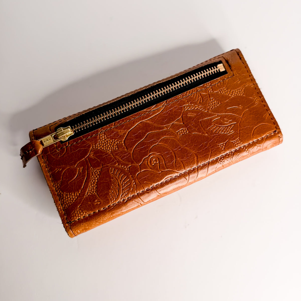 Steamboat Collection | Genevieve Wallet | Gold Embossed