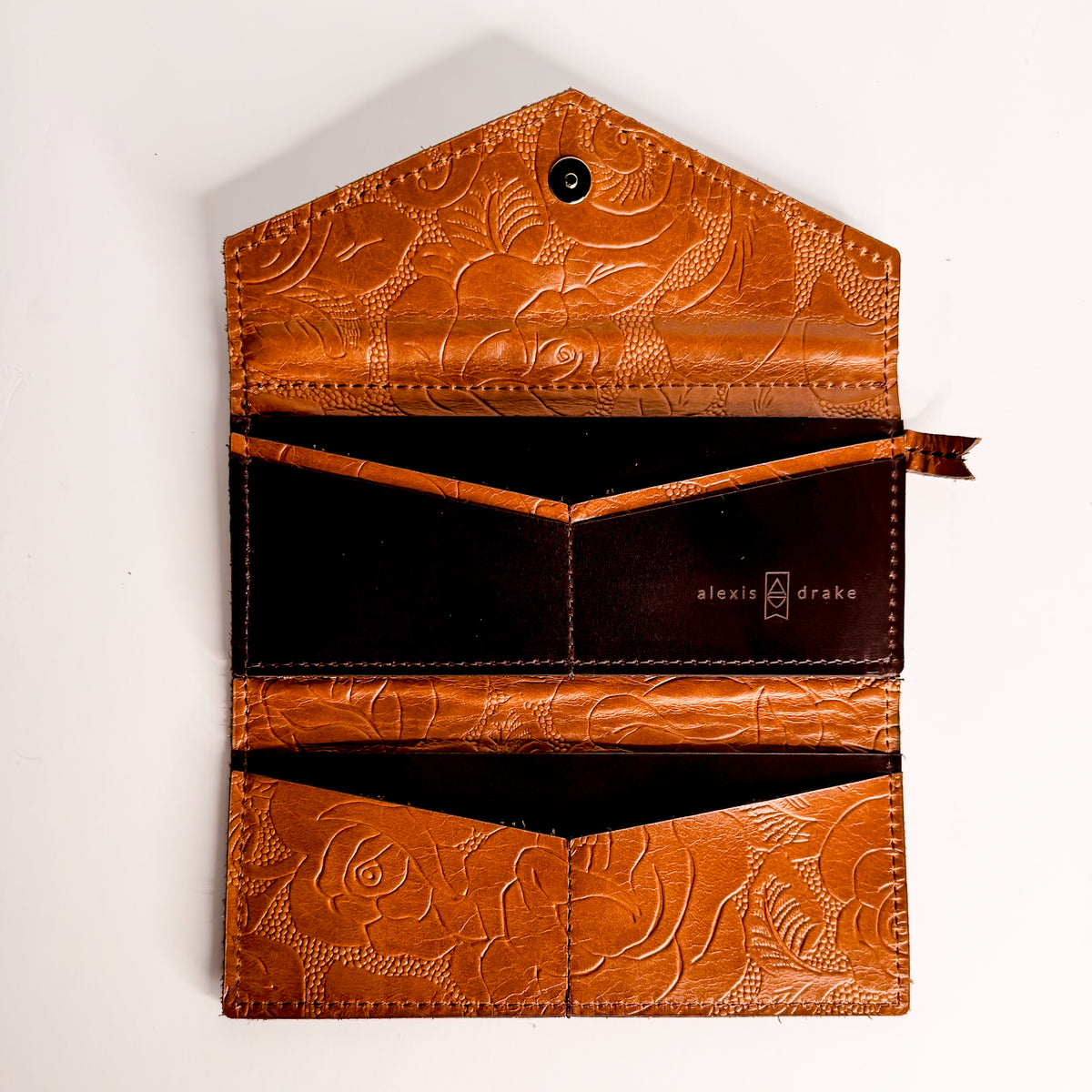 Steamboat Collection | Genevieve Wallet | Gold Embossed