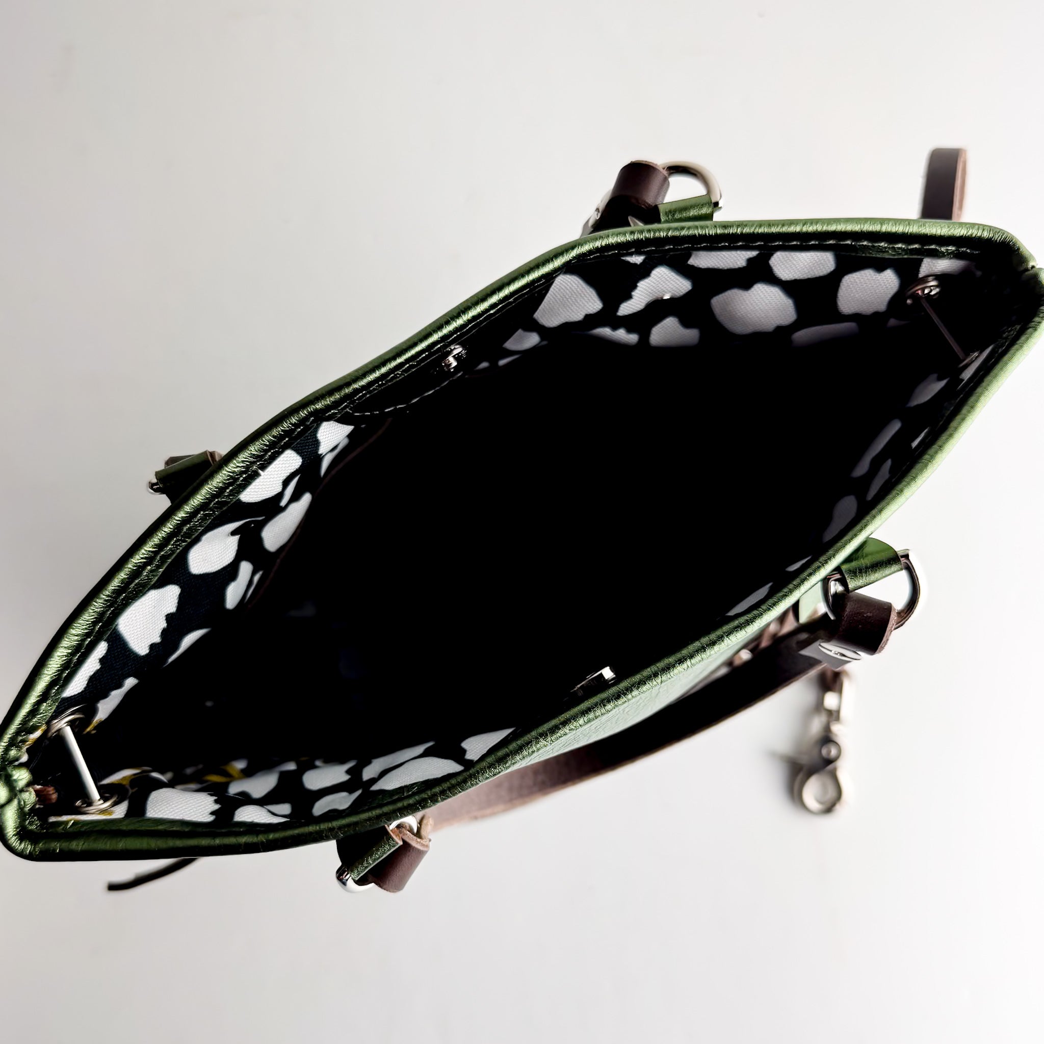 Midnight in Paris Collection | Amika Satchel + Crossbody | Emerald + Chocolate Truffle