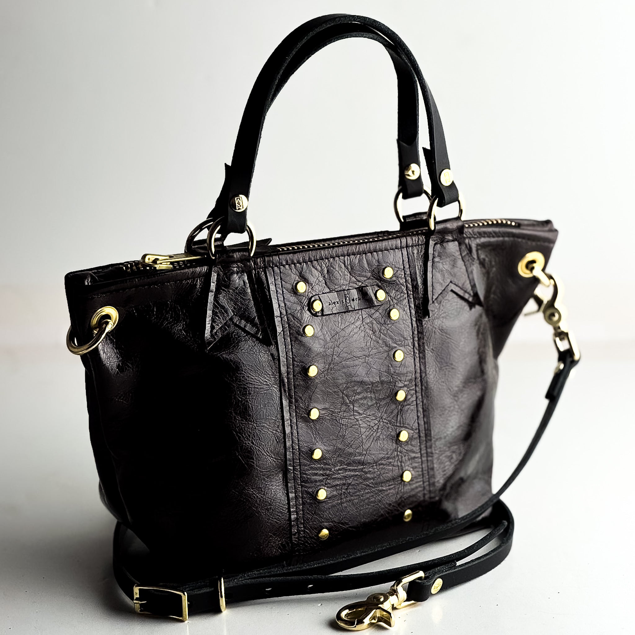 Midnight in Paris Collection | Coco Satchel + Crossbody | Chocolate Truffle