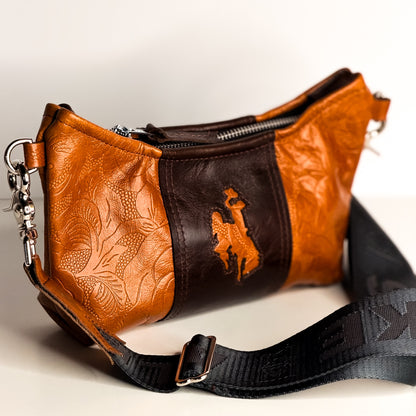 Steamboat Collection | Penelope Crossbody | Gold Embossed + Rocky
