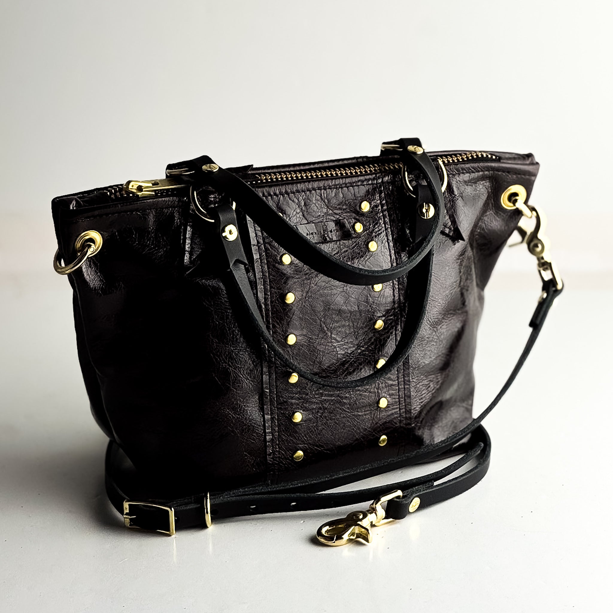 Midnight in Paris Collection | Coco Satchel + Crossbody | Chocolate Truffle