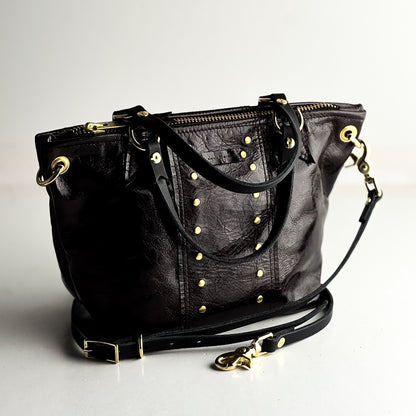 Midnight in Paris Collection | Coco Satchel + Crossbody | Chocolate Truffle