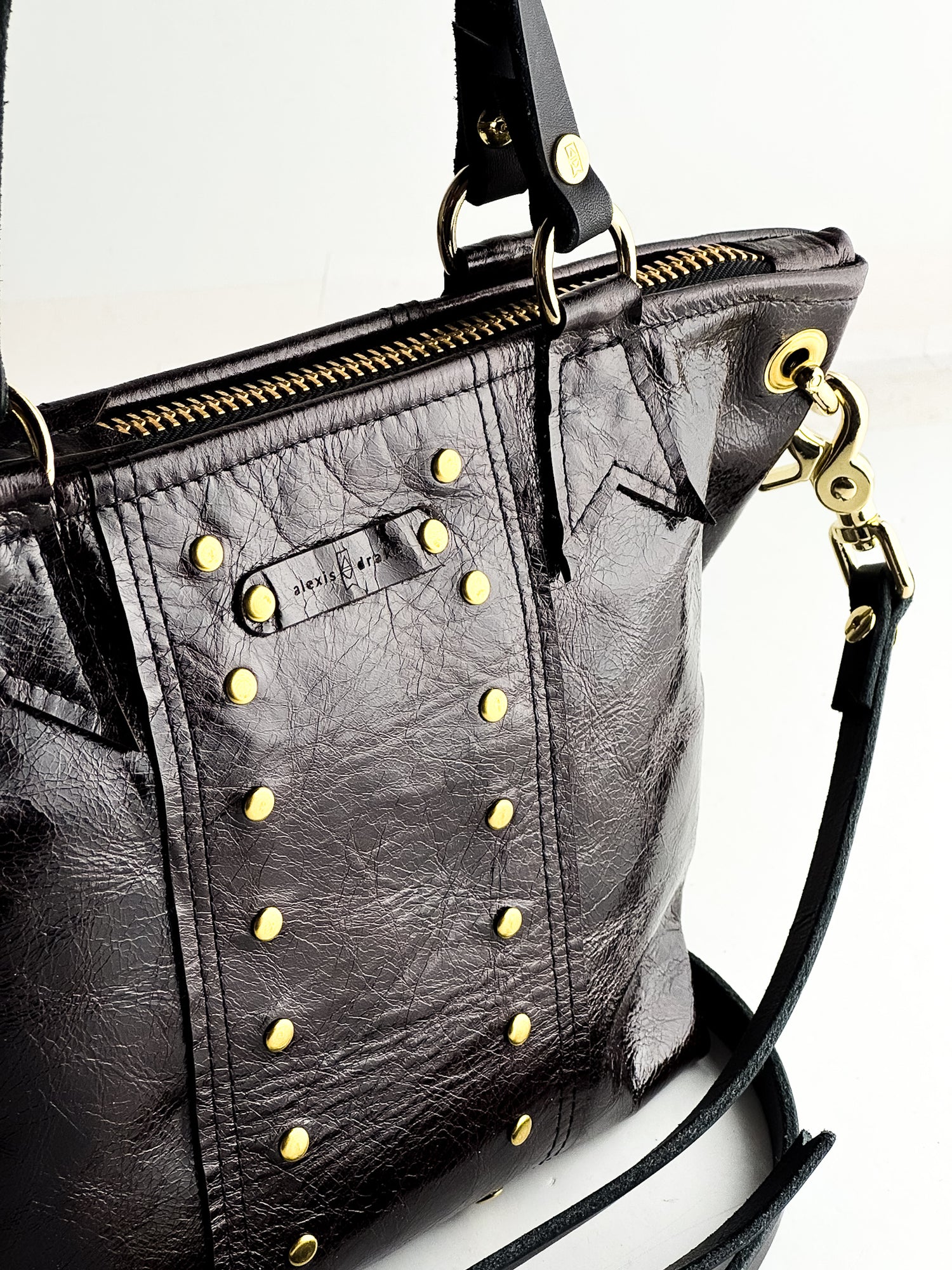 Midnight in Paris Collection | Coco Satchel + Crossbody | Chocolate Truffle