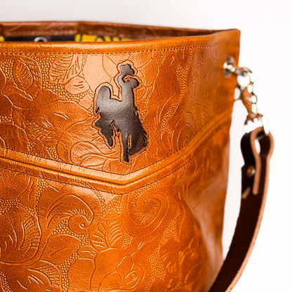 Steamboat Collection | Tivoli Shoulder Tote | Gold Embossed