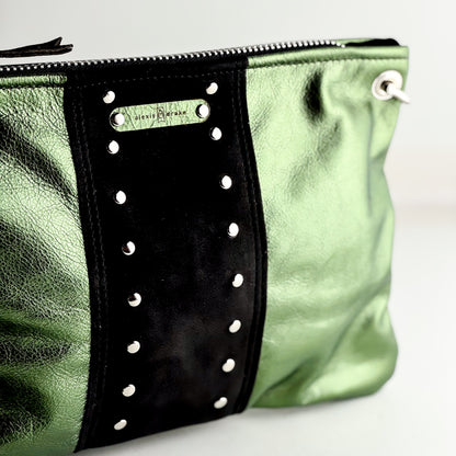 Midnight in Paris Collection | Jackie Clutch | Emerald + Noir Suede