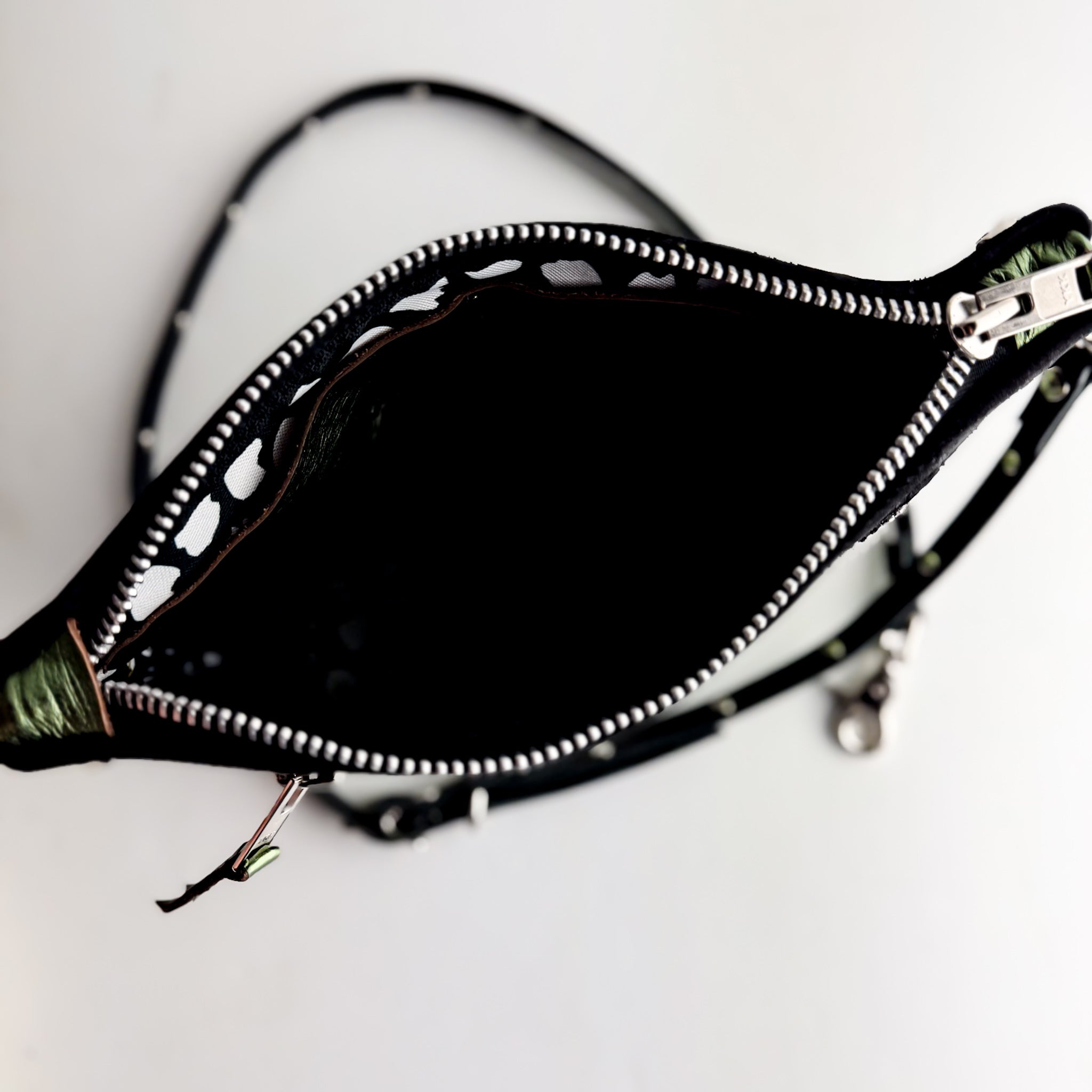 Midnight in Paris Collection | Sophie Crossbody | Noir Suede + Emerald