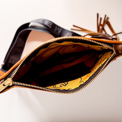 Steamboat Collection | Jackie Crossbody | Gold Embossed