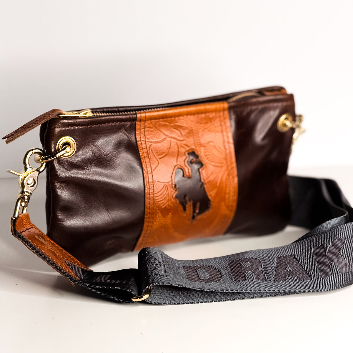 Steamboat Collection | Belt Bag Clutch + Crossbody | Rocky + Gold Embossed