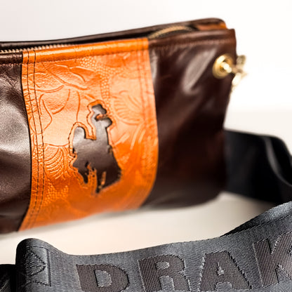 Steamboat Collection | Belt Bag Clutch + Crossbody | Rocky + Gold Embossed