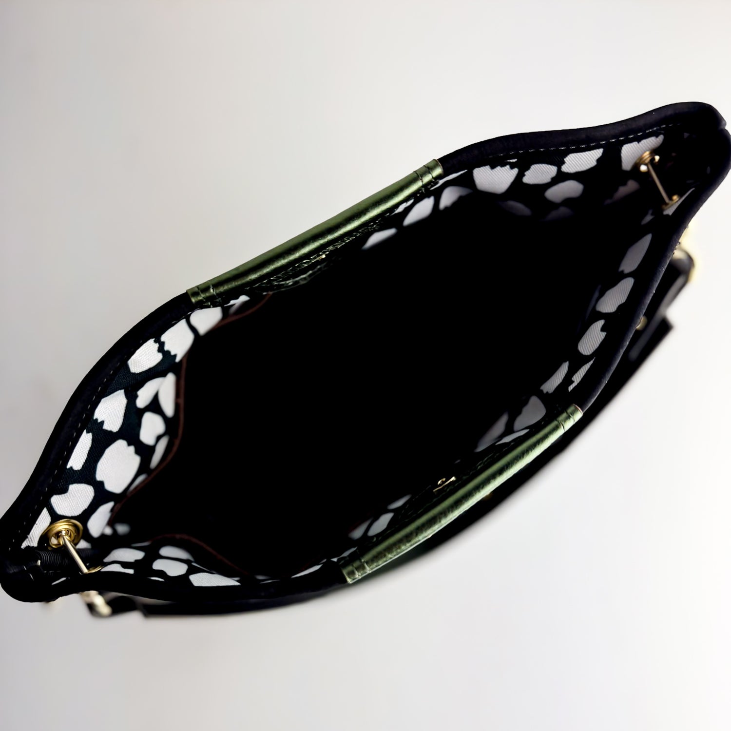 Midnight in Paris Collection | Tivoli Shoulder Tote | Noir Suede + Emerald