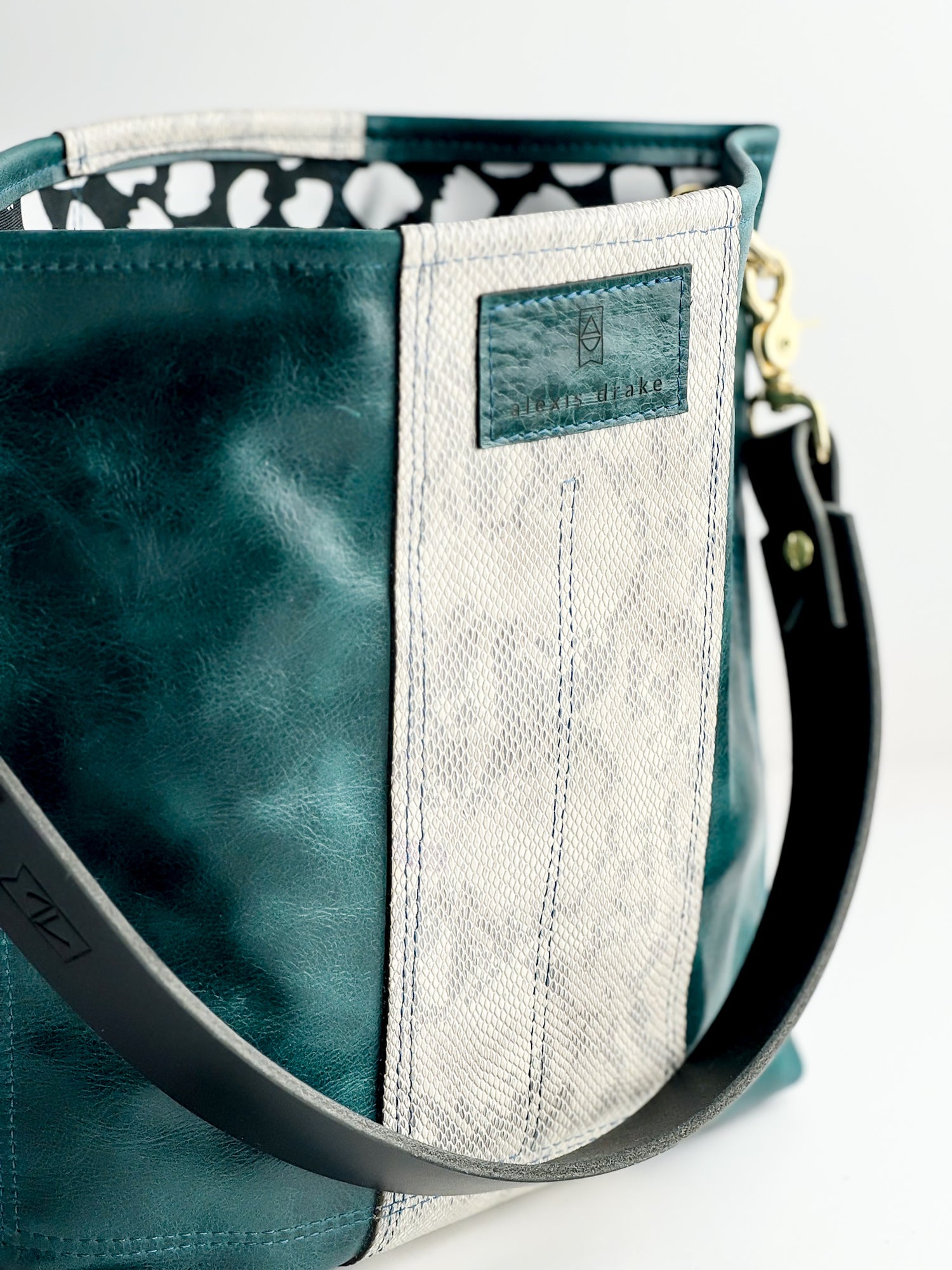 Western Woods Collection | Tivoli Shoulder Tote | Teal Spruce + Winter Python