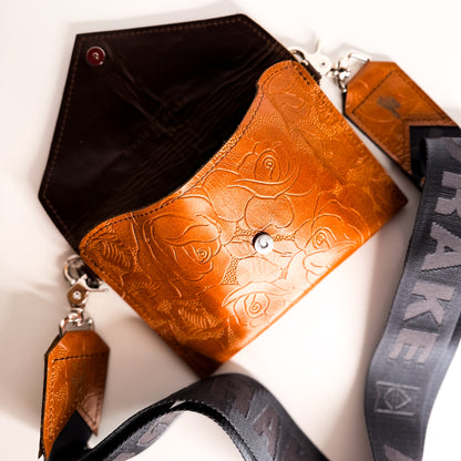 Steamboat Collection | Envelope Cellphone Crossbody | Gold Embossed