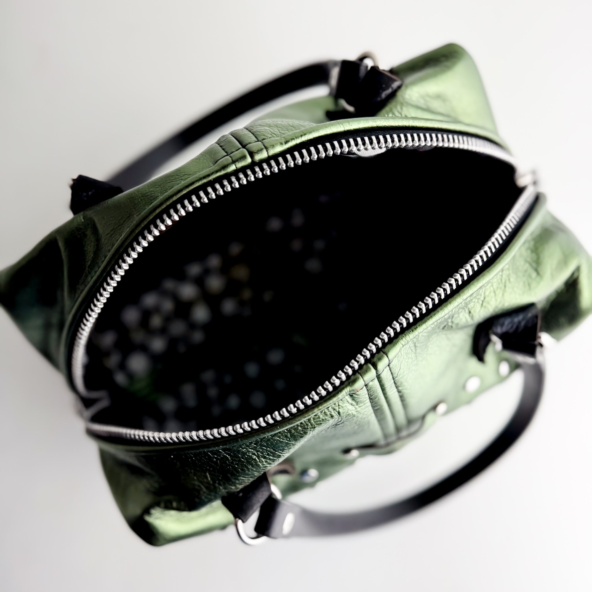 Midnight in Paris Collection | Ruthie Satchel + Shoulder Tote | Emerald