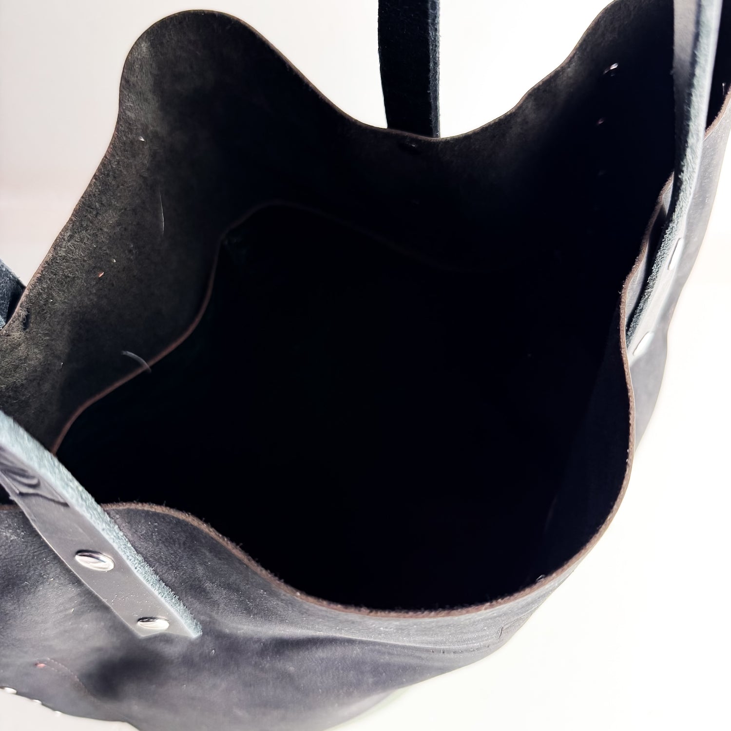 Midnight in Paris Collection | Market Tote |  Emerald + Noir Suede