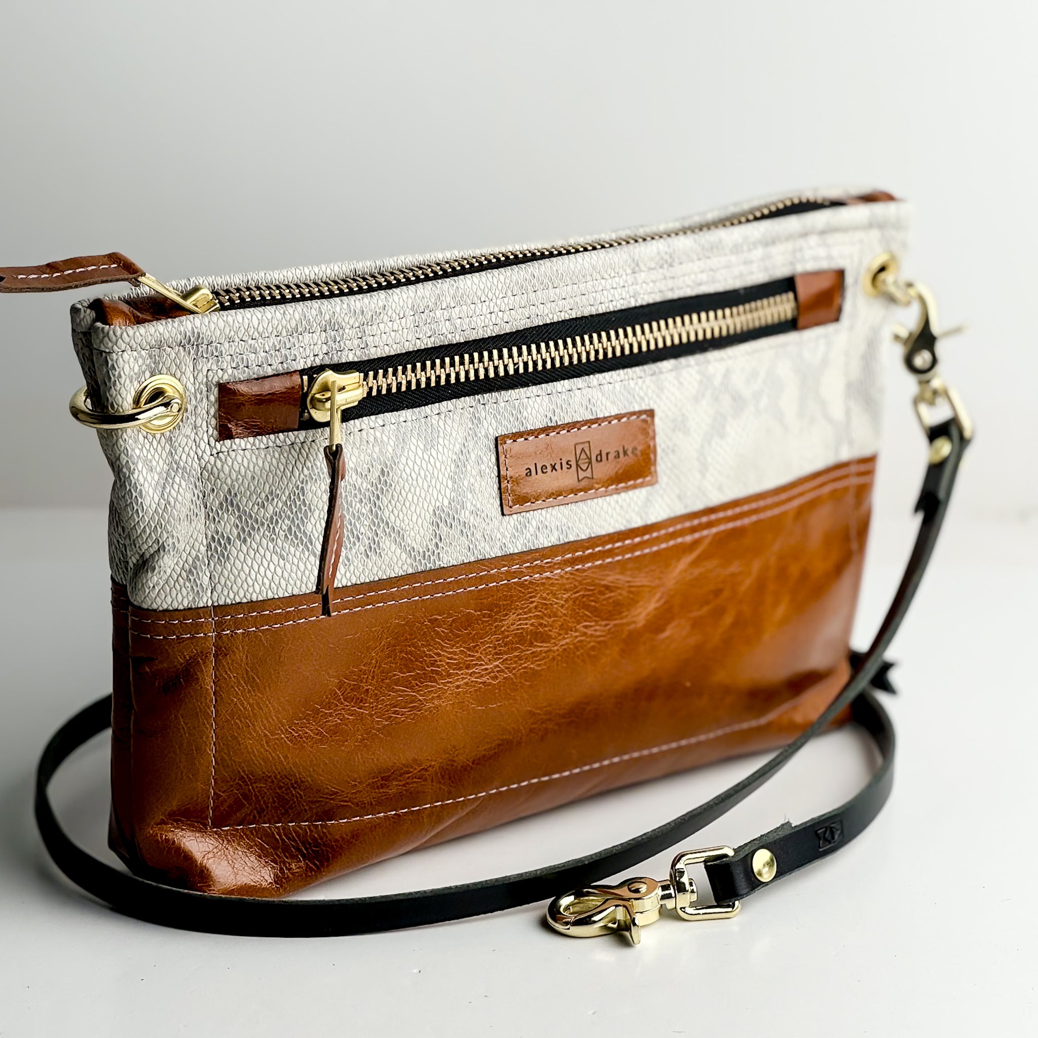 Western Woods Collection | Sophie Crossbody | Winter Python + Bourbon